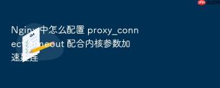 nginx 中怎么配置 proxy_connect_timeout 配合内核参数加速建连