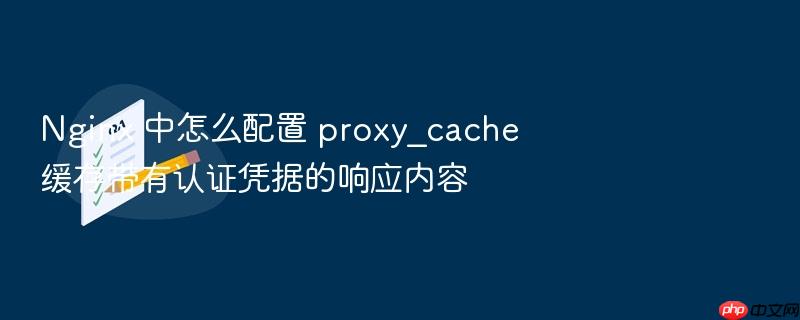 nginx 中怎么配置 proxy_cache 缓存带有认证凭据的响应内容
