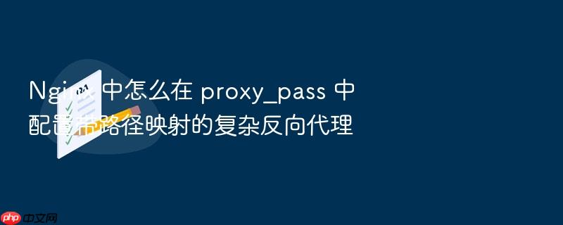 nginx 中怎么在 proxy_pass 中配置带路径映射的复杂反向代理