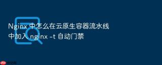 nginx 中怎么在云原生容器流水线中加入 nginx -t 自动门禁