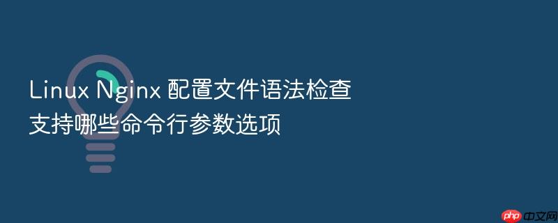 linux nginx 配置文件语法检查支持哪些命令行参数选项
