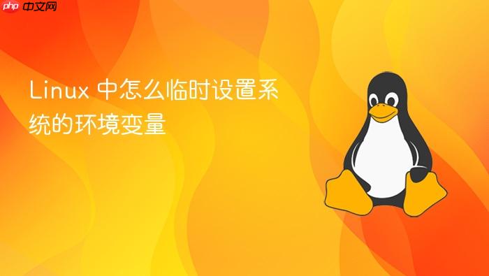linux 中怎么临时设置系统的环境变量