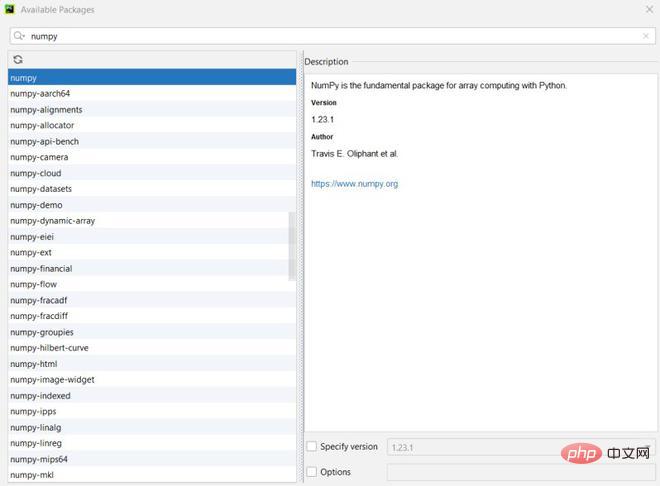 How to install numpy in pycharm