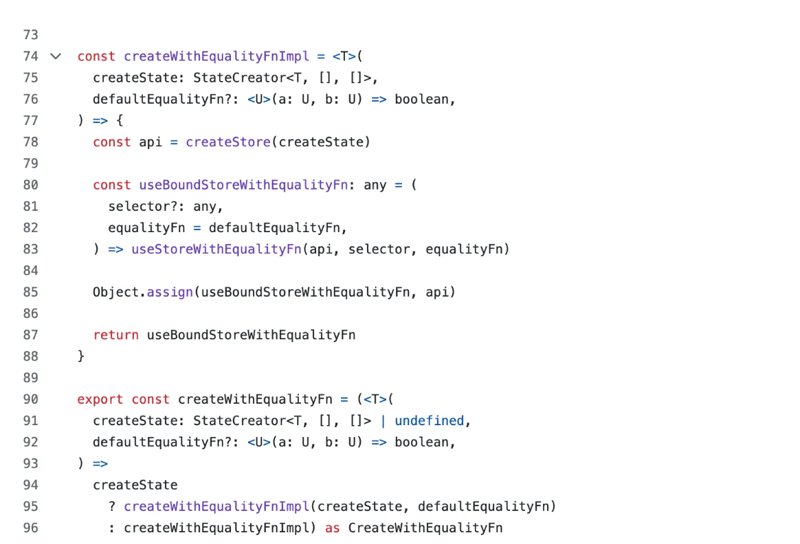 createWithEqualityFnImpl dans le code source de Zustand expliqué.