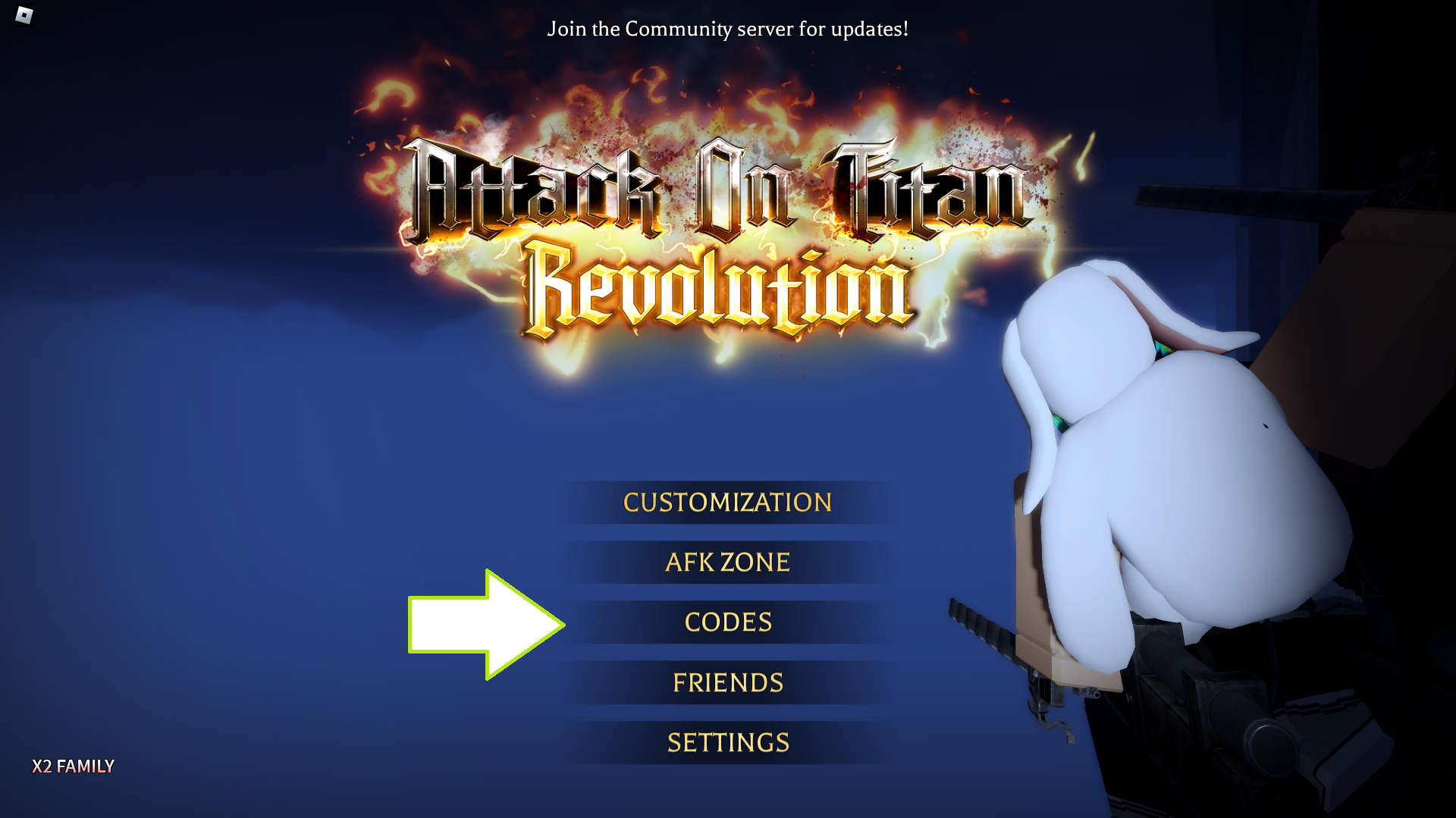 Kod Attack on Titan Revolution untuk September 2024