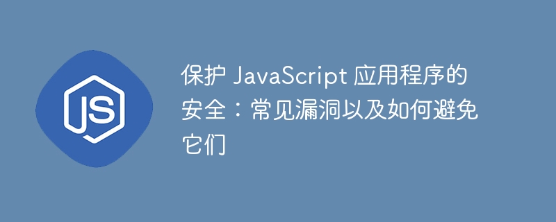 保护 javascript 应用程序的安全：常见漏洞以及如何避免它们