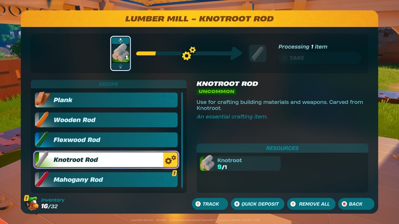 How to get Knotroot Rods in LEGO Fortnite