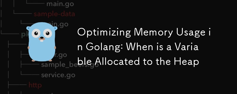 Golang でのメモリ使用量の最適化: 変数がヒープに割り当てられるタイミング