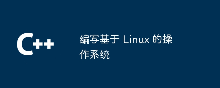 编写基于 linux 的操作系统