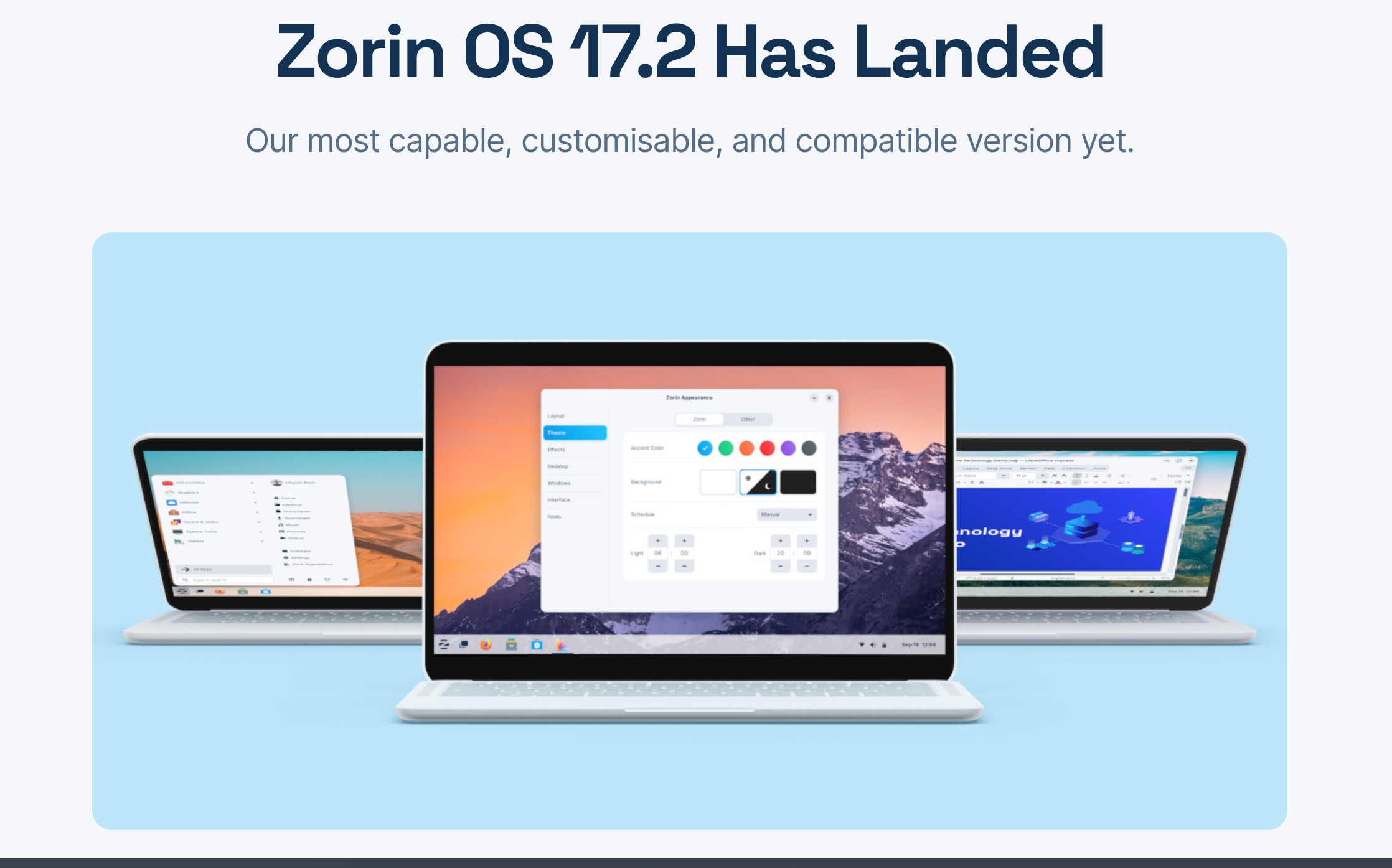 Zorin OS Pro 17.2はハイパーカスタマイズオプションを拡張します