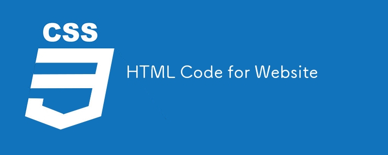 Code HTML pour le site Web