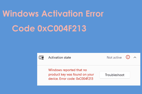 How to Fix Error Code 0xC004F213 in Windows 11/10 Activation?