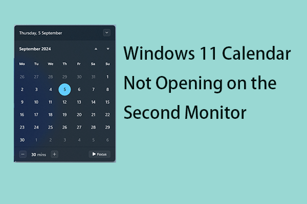 Kalendar Windows 11 Tidak Dibuka pada Monitor Kedua