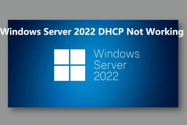 Windows Server 2022 DHCP가 작동하지 않는 이유는 무엇입니까? 문제를 해결하는 방법?