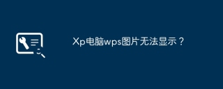 Xp电脑wps图片无法显示？