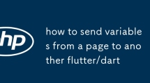 how to send variables from a page to another flutter/dart