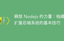 释放 Nodejs 的力量：构建可扩展后端系统的基本技巧