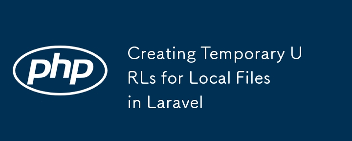 在 Laravel 中为本地文件创建临时 URL