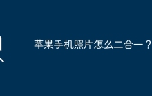 苹果手机照片怎么二合一？