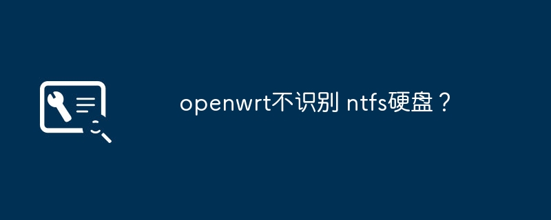 openwrt不识别 ntfs硬盘?