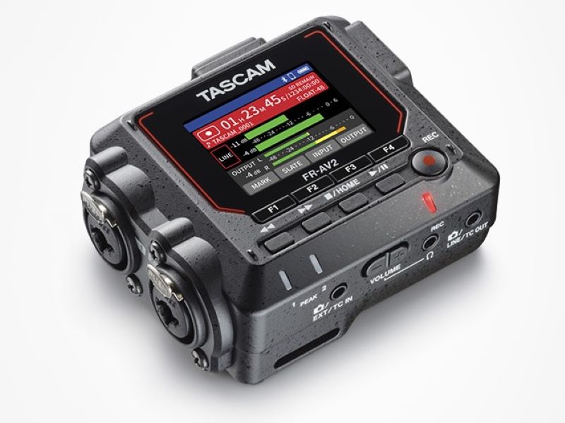 TASCAM unveils compact FR-AV2 32-bit audio recorder with timecode sync and generator