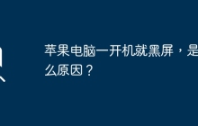 苹果电脑一开机就黑屏，是什么原因？