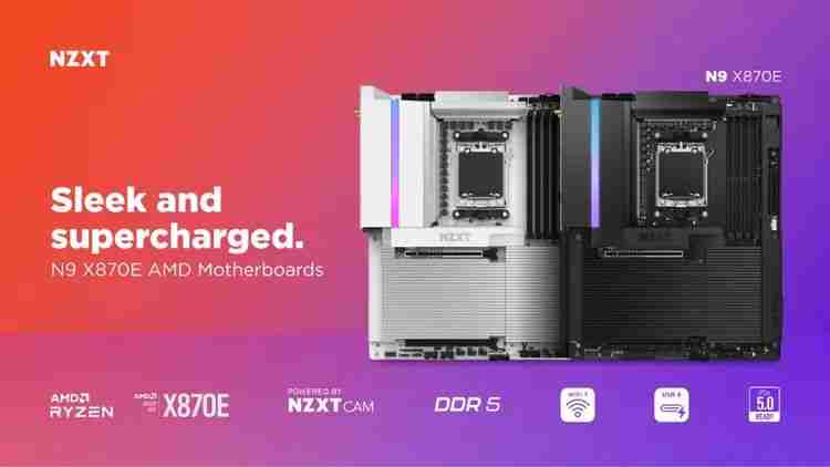 恩杰 NZXT 推出 N9 X870E 主板:简洁设计、黑白双色,支持 AMD 锐龙 9000 系列处理器