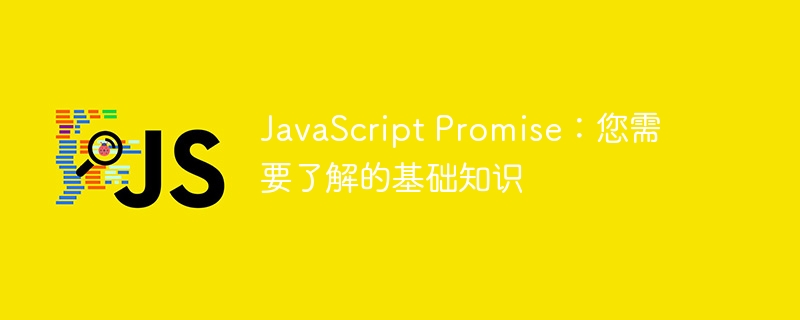 javascript promise：您需要了解的基础知识
