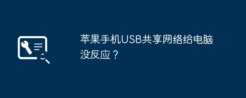 苹果手机USB共享网络给电脑没反应?