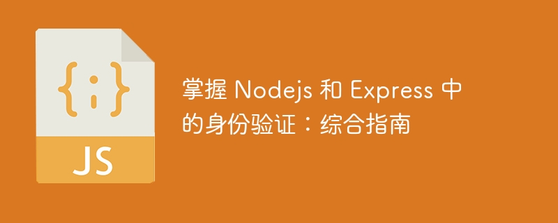 掌握 nodejs 和 express 中的身份验证：综合指南