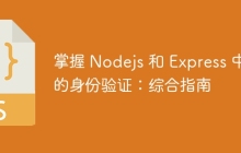 掌握 Nodejs 和 Express 中的身份验证：综合指南