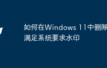 如何在Windows 11中删除未满足系统要求水印