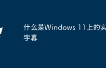 什么是Windows 11上的实时字幕