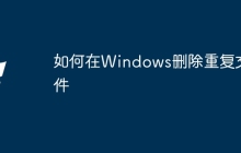 如何在Windows删除重复文件