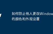 如何防止他人更改Windows上的颜色和外观设置