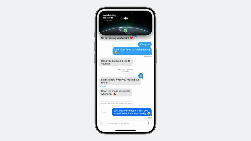 iOS 18：無需 Wi-Fi 或蜂窩網路連線即可發送訊息