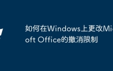 如何在Windows上更改Microsoft Office的撤消限制