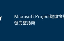 Microsoft Project键盘快捷键完整指南