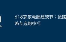 618京東電腦狂歡節(jié)：搶購攻略與選購技巧
