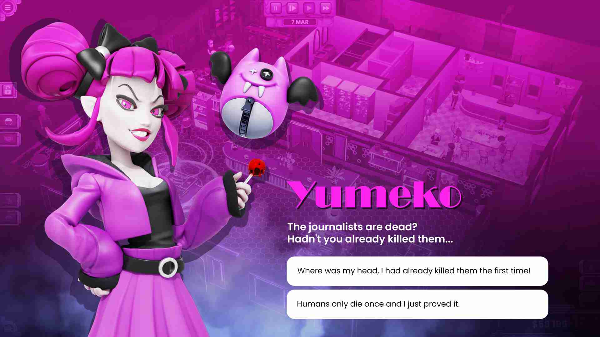 黑色幽默风格模拟经营游戏《血吧大亨》现已在Steam平台推出试玩Demo
