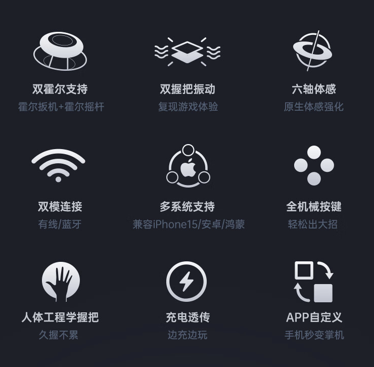 机械师 GP5 双模手游手柄 10 月 15 日开售：霍尔摇杆 / 扳机，首发价 239 元