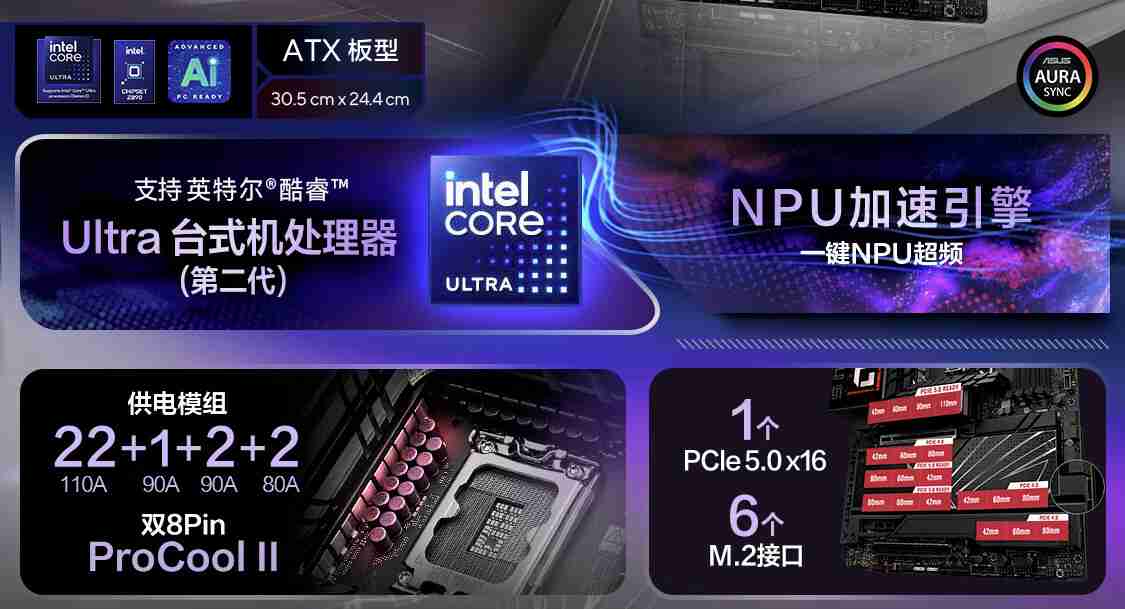 华硕发布 14 款 Z890 主板,最高 24+1+2+2 相供电设计