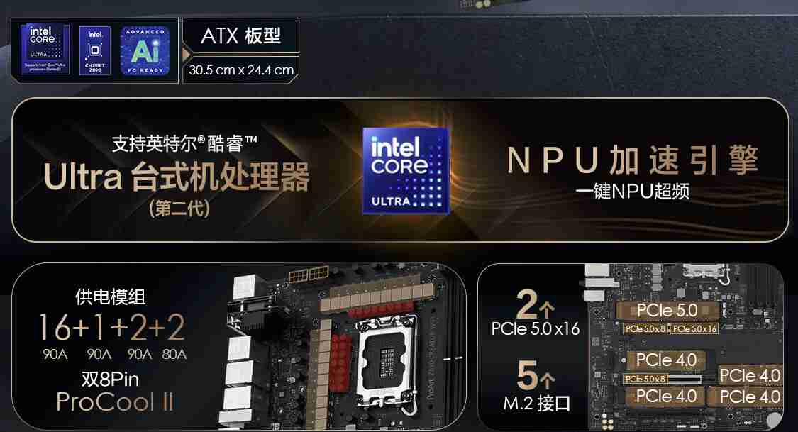 华硕发布 14 款 Z890 主板,最高 24+1+2+2 相供电设计