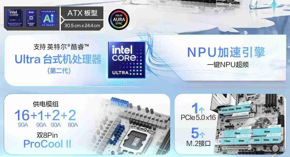 华硕发布 14 款 Z890 主板,最高 24+1+2+2 相供电设计