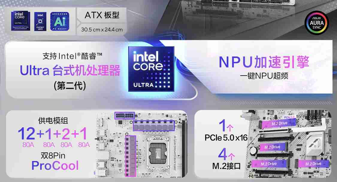 华硕发布 14 款 Z890 主板,最高 24+1+2+2 相供电设计