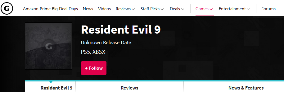 《生化危机9》页面出现在评分站与媒体网站上