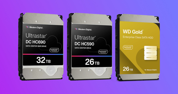基于全球首个商业化 11 盘片平台，西部数据推出 32TB SMR、26TB CMR 机械硬盘
