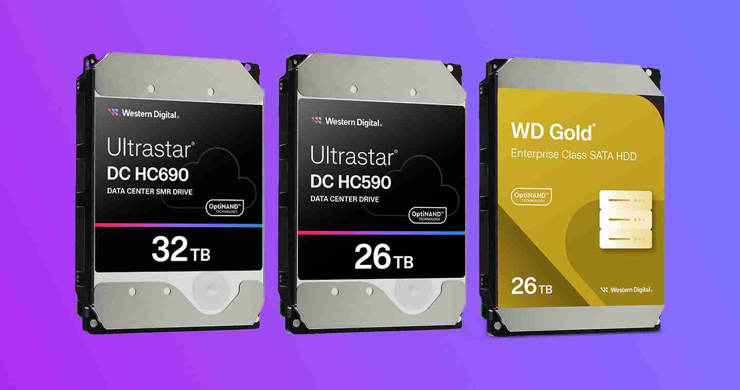 基于全球首个商业化 11 盘片平台，西部数据推出 32TB SMR、26TB CMR 机械硬盘