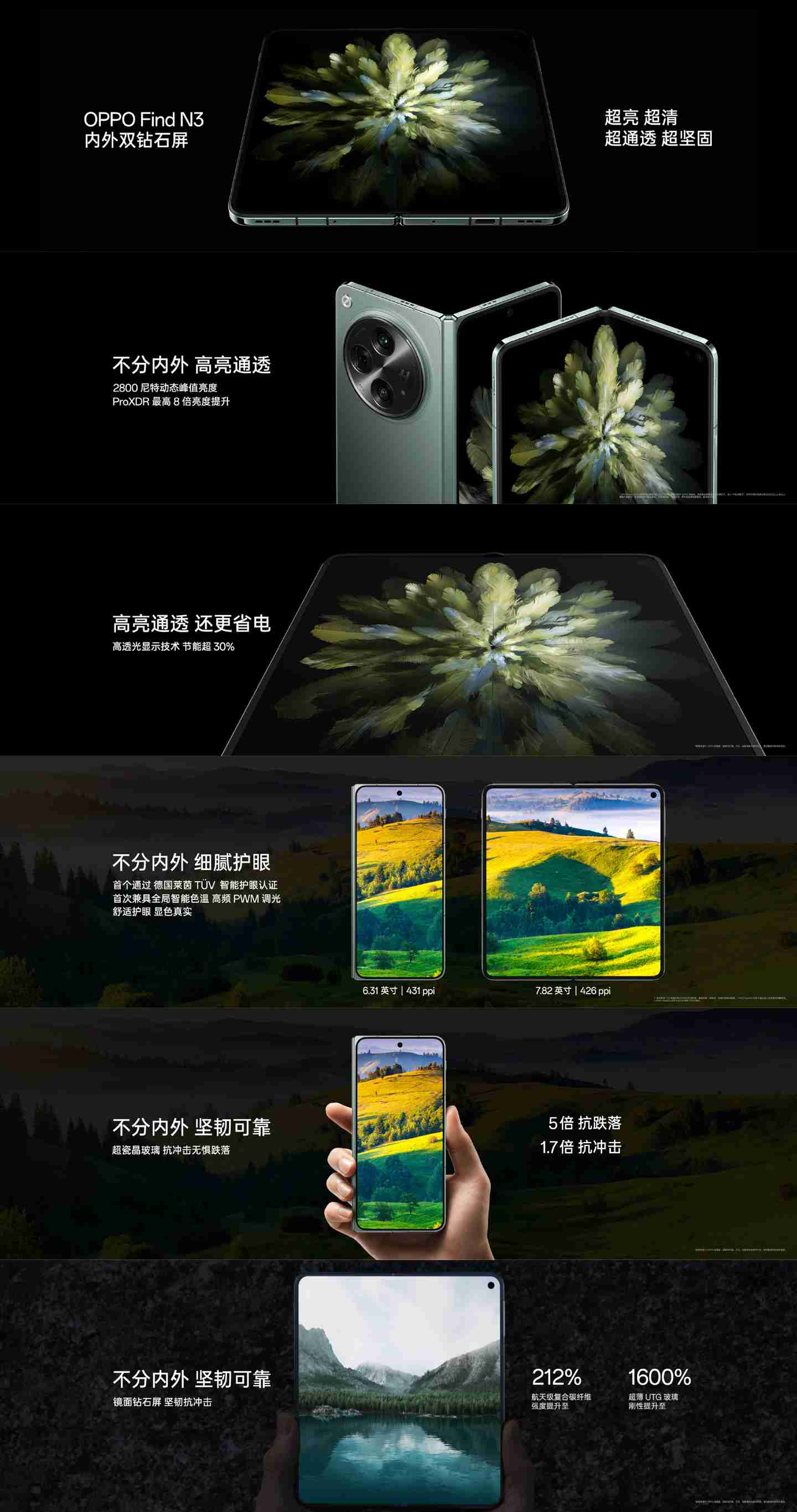 24 期免息:OPPO Find N3 折叠屏手机 7374 元 7.3 折限时购
