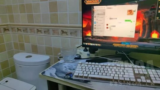 这就是魔兽怀旧服玩家的家庭第位,躲在厕所打游戏